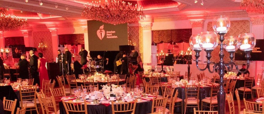 Interior Ball Room Dressed up for Heart Ball